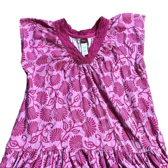 Tea collection girls twirl dress pink crochet neckline 10 - Picture 2 of 5